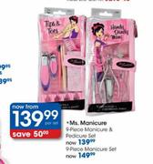 Ms.Manicure 9-Piece Manicure & Pedicure Set-Per Set