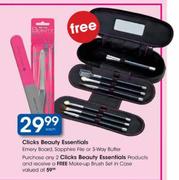 Clicks Beauty Essentials Emery Board Sapphire File Or Way Buffer