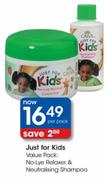 Just For Kids Value Pack: No-Lye Relaxer & Neutralising Shampoo