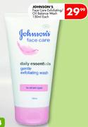 Johnson's Face Care Exfoliating/Oil Balance Wash-150ml Each