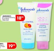 Johnson's Oil Control/Exfoliating Facial Wash-100ml Each