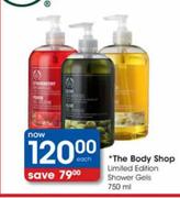 The Body Shop Limited Edition Shower Gels-750ml Each