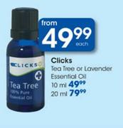 Clicks Tea Tree Or Levender Essential Oil-20ml