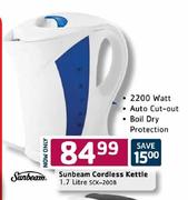 Sunbeam Cordless Kettle-1.7ltr