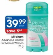 Mitchum Advanced Control For Men or Women-76gm Each