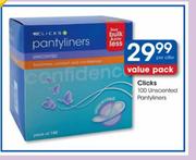 Clicks Unscented Pantyliners-100's