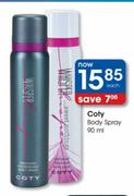 Coty Body Spray-90ml Each