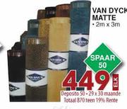 Van Dyck Matte-2m x 3m elk