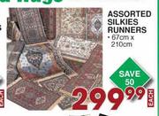 Assorted Silkies Runners-67cm x 210cm each