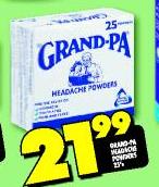 Grand-Pa Headache Powders-25's