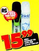 Shield Deodorant for Ladies/Men Assorted-150ml each
