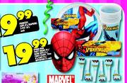 Spider-Man Party Masks 8's/Blow Outs 6's/Party Plates 23cm 8's/Cups 8's/Invitation 6's Each