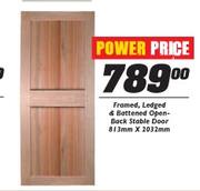 Framed,Ledged & Battened Open-Back Stable Door-813mmx2032mm