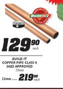 Build It Copper Pipe Class 0 Sabs Approved-22mm Each