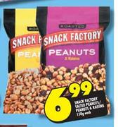 Snack Factory Salted Peanuts/Peanuts & Raisins-150g Each