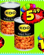Koo Baked Beans In Tomato Sauce-410g Each