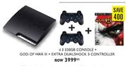 Console 320GB + God Of War III + Extra Dualshock 3 Controller