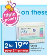 Clicks Baby Cotton Safety Buds-2's