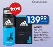 Adidas Ice Dive Eau De Toilette Spray-50ml