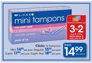 Clicks 16 Tampons Super Plus-Per Pack