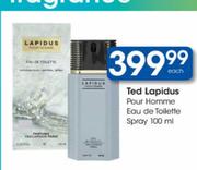 Ted Lapidus Pour Homme Eau De Toilette Spray-100ml 