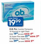 O.B.Pro Comfort Tampons 32 Normal Or Super Plus-Per Pack