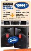 N-Dixon Band/PA/DJ Combo 2 x 15" DJ/PA Speakers(Pair)