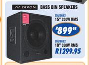 N-Dixon 15" 250W Bass Bin Speakers