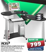 MJS Omega Swivel Computer Desk