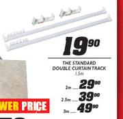 The Standard Double Curtain Track - 2m