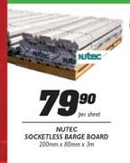 Nutec Socketless Barge Board-200mmx80mmx3m Per Sheet