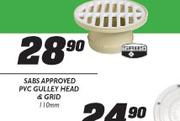 Sabs Approved PVC Gulley Head & Grid-110mm