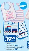 Clicks 2-Pack Bib Set-Per Set