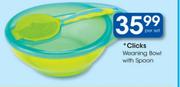 Clicks Weaning Bowl With Spoon-Per Set