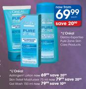 L'Oreal Dermo-Expertise Pure Zone Gel Wash-150ml Each
