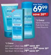 L'Oreal Dermo-Expertise Pure Zone Skin Relief Moisturiser-75ml Each