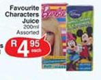 Favourite Characters Juice Assorted-200ml Each