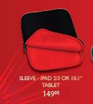 Sleeve iPad 2/3 Or 10.1" Tablet