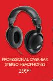  Professional Over-Ear Stereo Headphones