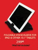 Foldable Stand/Sleeve For iPad & Other 10.1" Tablets