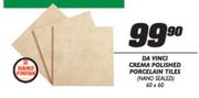 Da Vinci Crema Polished Porcelain Tiles-60x60