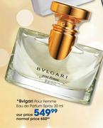 Bvlgari Pour Femme Eau De Parfum Spray -30ml Each