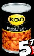 KOO Baked Beans In Tomato Sauces-475g