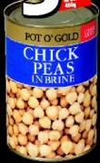 Pot o'gold Chick Peas In Brine-400g