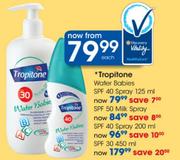 Tropitone Water Babies Spf 40 Spray-125ml Each