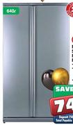 Defy Metallic Side-By-Side Fridge Freezer-640Ltr.