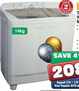 Bauer Twin Tub Washing Machine-14kg