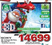 Sony 3D Full HD LED TV (KDL-46HX750)-46"(117cm)