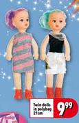 Twin Dolls In Polybag-21cm