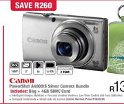 Canon PowerShot A4000IS Silver Camera Bundle